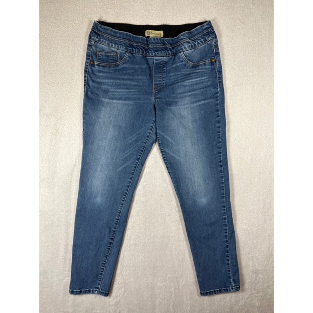 Democracy Ab Technology Pull On‎ Skinny Jeans Medium Wash Blue Womens Size 12